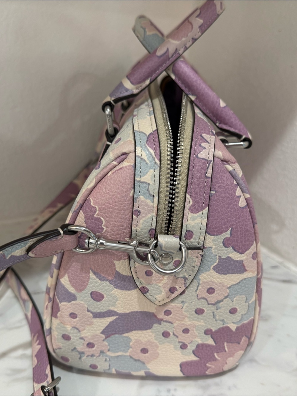 Coach medium Rowan Purple Multi Floral - Picture 5 of 10